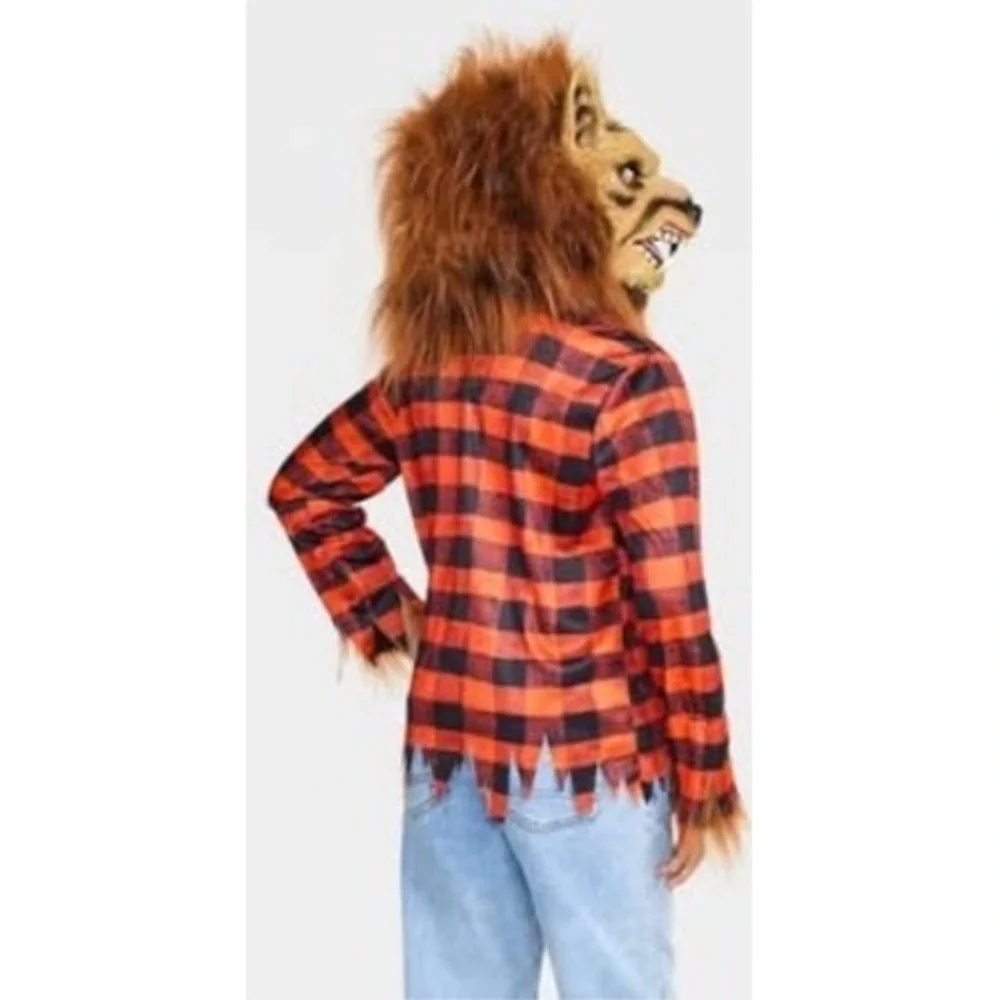 Kids Hyde and Eek Boutique Werewolf Shirt‎ Mask Costume Halloween Size L NEW